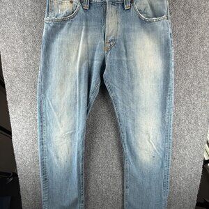 Nudie Jeans Men Denim Jeans 33x34 Average Joe Green Wave Adult Men ACTL 32X33